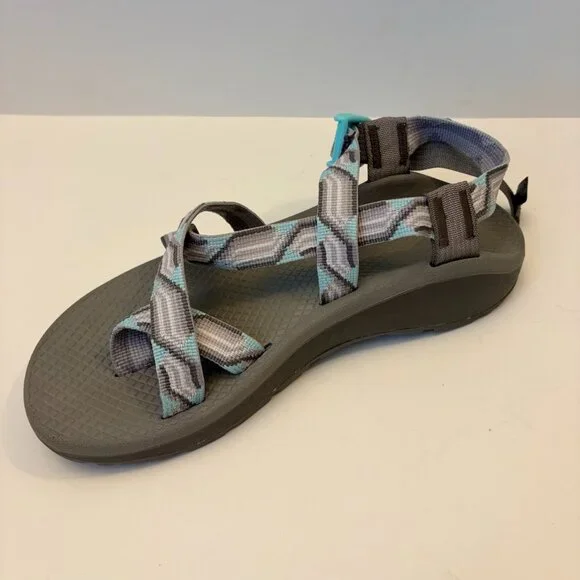 Chaco Z Cloud 2 Z2 Size 8 Women Candy Gray Turquoise Sport Sandal EUC - Picture 1 of 6